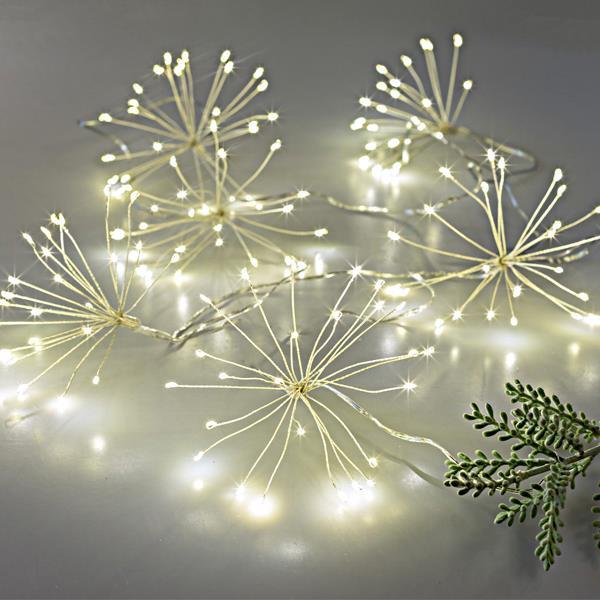 88ad3044db454f58ae72b3acd16840de Μπουκετάκια LED 120 Mini – Θερμό Λευκό, Ασημί Καλώδιο, IP44