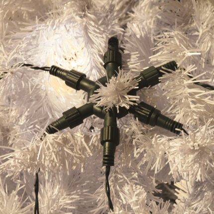 Χταπόδι LED 175 λαμπών, 5 σειρές, θερμό λευκό, πράσινο PVC καλώδιο, μετασχηματιστής 31V, προέκταση 3m, IP44. Ιδανικό για εσωτερικό & εξωτερικό χώρο.