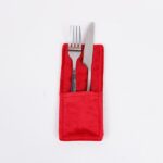 Θήκη Μαχαιροπίρουνου Κόκκινη 12x14.5cm – Χριστουγεννιάτικη Διακόσμηση Τραπεζιού