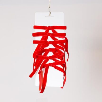 Βελούδινοι Φιόγκοι Κόκκινοι – Σετ 6τμχ, 13x19cm