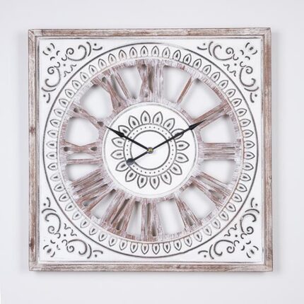 ΡΟΛΟΪ ΤΟΙΧΟΥ ΞΥΛΙΝΟ ΑΝΤΙΚΕ ΛΕΥΚΟ - ΦΥΣΙΚΟ 60x4.5x60cm