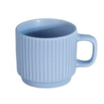 Κεραμική Κούπα Στοιβαζόμενη με Χρωματιστή Ρίγα M 265ml – VIOSARP (1τεμ) - Image 2