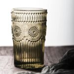 Σετ 6τμχ Ποτήρια Νερού Γυάλινα Χρωματιστά 385ml Σχέδιο Vintage NoTYH-T385 – Κλασικό & Κομψό - Image 6