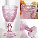 Σετ 6τμχ Ποτήρια Κρασιού Γυάλινα Χρωματιστά 320ml Σχέδιο Vintage NoTYH-G320 – Κλασική Κομψότητα - Image 6