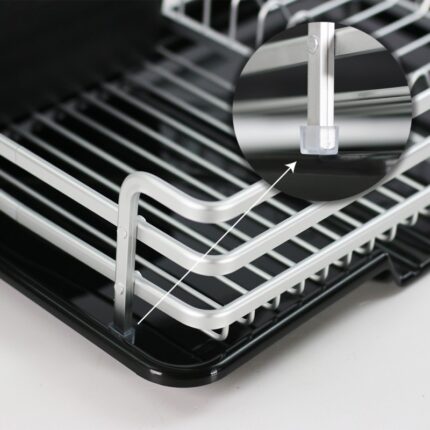 πιατοθήκη αλουμινίου, πιατοθήκη κουζίνας, στεγνωτήρι πιάτων, πιατοθήκη με δίσκο, W6696-16, αξεσουάρ κουζίνας