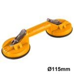 βεντούζα τζαμιών διπλή 50kg, suction cup glass lifter 115mm, εργαλείο μεταφοράς τζαμιών, βεντούζα πλακιδίων, επαγγελματική βεντούζα ανύψωσης