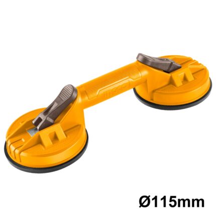 βεντούζα τζαμιών διπλή 50kg, suction cup glass lifter 115mm, εργαλείο μεταφοράς τζαμιών, βεντούζα πλακιδίων, επαγγελματική βεντούζα ανύψωσης