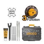 πιστολέτο 1500W SDS Plus, περιστροφικό κρουστικό 5.5J, σκαπτικό 6.5kg, επαγγελματικό πιστολέτο 32mm μπετόν, rotary hammer 1500W