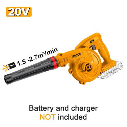 φυσητήρας μπαταρίας, φυσητήρας 20V, φυσητήρας 2 ταχυτήτων, cordless blower 20V, φυσητήρας φύλλων μπαταρίας, φυσητήρας INGCO, φυσητήρας SOLO, επαναφορτιζόμενος φυσητήρας, φυσητήρας κήπου μπαταρίας, φυσητήρας 18000rpm.