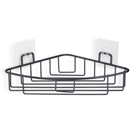 εταζέρα με βεντούζες, γωνιακή εταζέρα μπάνιου, εταζέρα χωρίς τρύπημα, μεταλλική εταζέρα μπάνιου, suction corner shelf, αξεσουάρ μπάνιου, ράφι μπάνιου γωνιακό, οργάνωση μπάνιου, εταζέρα πλακάκια, VIOSARP.