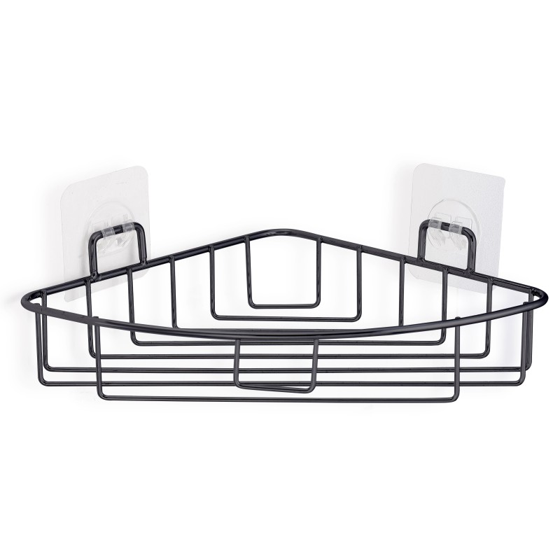 5206753042365 εταζέρα με βεντούζες, γωνιακή εταζέρα μπάνιου, εταζέρα χωρίς τρύπημα, μεταλλική εταζέρα μπάνιου, suction corner shelf, αξεσουάρ μπάνιου, ράφι μπάνιου γωνιακό, οργάνωση μπάνιου, εταζέρα πλακάκια, VIOSARP.