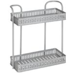 εταζέρα μπάνιου μεταλλική, ράφι μπάνιου 2 θέσεων, εταζέρα τοίχου, μεταλλικό ράφι μπάνιου, shelf bathroom metal, εταζέρα κουζίνας, οργάνωση μπάνιου, ράφι αποθήκευσης, αξεσουάρ μπάνιου, εταζέρα VIOSARP.