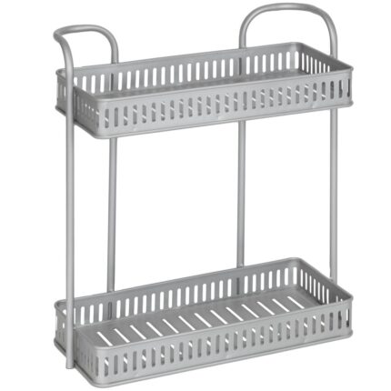 εταζέρα μπάνιου μεταλλική, ράφι μπάνιου 2 θέσεων, εταζέρα τοίχου, μεταλλικό ράφι μπάνιου, shelf bathroom metal, εταζέρα κουζίνας, οργάνωση μπάνιου, ράφι αποθήκευσης, αξεσουάρ μπάνιου, εταζέρα VIOSARP.