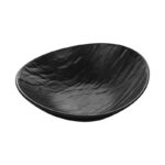 Πιάτο Μελαμίνης Σαλάτας Οβάλ Stone Μαύρο PM153B 24x21.8cm VIOSARP - Image 2