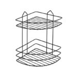 εταζέρα μπάνιου γωνιακή μαύρη, μεταλλική εταζέρα 2 θέσεων, ράφι γωνιακό μπάνιου, black corner shelf, εταζέρα τοίχου μπάνιου, μεταλλικό ράφι μπάνιου, αξεσουάρ μπάνιου, εταζέρα κουζίνας, οργάνωση μπάνιου, VIOSARP εταζέρα.