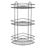 εταζέρα μπάνιου γωνιακή μαύρη, μεταλλική εταζέρα 3 θέσεων, ράφι γωνιακό μπάνιου, black corner shelf, εταζέρα τοίχου μπάνιου, μεταλλικό ράφι μπάνιου, οργάνωση μπάνιου, αξεσουάρ μπάνιου, εταζέρα κουζίνας, VIOSARP εταζέρα.