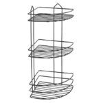 εταζέρα μπάνιου γωνιακή μαύρη, μεταλλική εταζέρα 3 θέσεων, ράφι γωνιακό μπάνιου, black corner shelf, εταζέρα τοίχου μπάνιου, μεταλλικό ράφι μπάνιου, οργάνωση μπάνιου, αξεσουάρ μπάνιου, εταζέρα κουζίνας, VIOSARP εταζέρα.