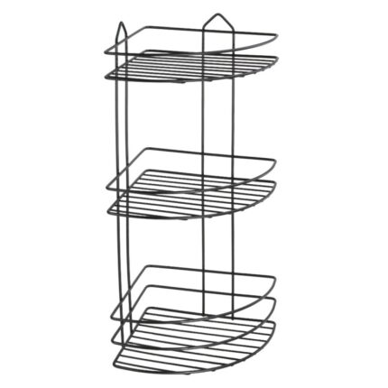 εταζέρα μπάνιου γωνιακή μαύρη, μεταλλική εταζέρα 3 θέσεων, ράφι γωνιακό μπάνιου, black corner shelf, εταζέρα τοίχου μπάνιου, μεταλλικό ράφι μπάνιου, οργάνωση μπάνιου, αξεσουάρ μπάνιου, εταζέρα κουζίνας, VIOSARP εταζέρα.