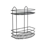εταζέρα μπάνιου μαύρη, μεταλλική εταζέρα 2 θέσεων, ράφι μπάνιου ίσιο, black bathroom shelf, εταζέρα τοίχου, μεταλλικό ράφι μπάνιου, αξεσουάρ μπάνιου, οργάνωση μπάνιου, εταζέρα κουζίνας, VIOSARP.