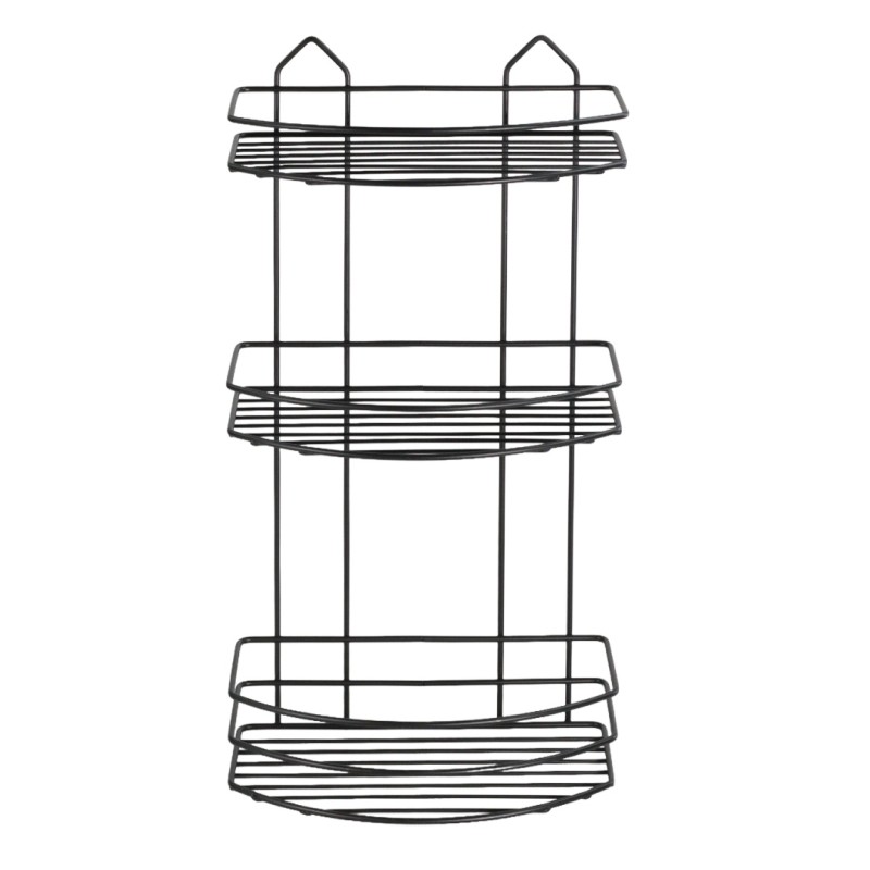 5206753050933 εταζέρα μπάνιου μαύρη, μεταλλική εταζέρα 3 θέσεων, ράφι μπάνιου ίσιο, black bathroom shelf, εταζέρα τοίχου, μεταλλικό ράφι μπάνιου, οργάνωση μπάνιου, αξεσουάρ μπάνιου, εταζέρα κουζίνας, VIOSARP.