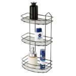 εταζέρα μπάνιου μαύρη, μεταλλική εταζέρα 3 θέσεων, ράφι μπάνιου ίσιο, black bathroom shelf, εταζέρα τοίχου, μεταλλικό ράφι μπάνιου, οργάνωση μπάνιου, αξεσουάρ μπάνιου, εταζέρα κουζίνας, VIOSARP.