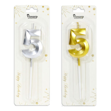 κερί γενεθλίων 5, κερί τούρτας αριθμός, birthday candle 5, κερί gold silver, κερί πάρτι, διακόσμηση τούρτας, κεράκι γενεθλίων αριθμός, αξεσουάρ πάρτι, κερί επετείου, διακοσμητικό τούρτας.