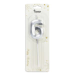 κερί γενεθλίων 6, κερί τούρτας αριθμός, birthday candle 6, κερί gold silver, κερί πάρτι, διακόσμηση τούρτας, κεράκι γενεθλίων αριθμός, αξεσουάρ πάρτι, κερί επετείου, διακοσμητικό τούρτας.