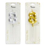 κερί γενεθλίων 8, κερί τούρτας αριθμός, birthday candle 8, κερί gold silver, κερί πάρτι, διακόσμηση τούρτας, κεράκι γενεθλίων αριθμός, αξεσουάρ πάρτι, κερί επετείου, διακοσμητικό τούρτας.