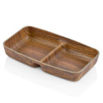 μπωλ πλαστικό, μπωλ τύπου ξύλο, διπλό μπωλ, τετράγωνο μπωλ, VIOSARP No10195, μπολ για σως, μπολ κουζίνας, πλαστικό σκεύος, σερβίρισμα, 5206753054573.