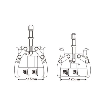 εξωλκέας 2 σιαγώνων, εξωλκέας 4 ιντσών, bearing puller, εργαλείο εξαγωγής ρουλεμάν, puller tool, εργαλείο συνεργείου, εξωλκέας γραναζιών, εργαλείο μηχανικού, Cr-V εξωλκέας, εργαλείο συντήρησης.