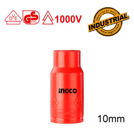 καρυδάκι VDE 10mm, καρυδάκι ηλεκτρολόγου 1/2, μονωμένο καρυδάκι, εργαλεία ηλεκτρολόγου VDE, καρυδάκια Cr-V, καρυδάκι 10mm, επαγγελματικά ηλεκτρολογικά εργαλεία, VDE 1000V, EN60900