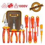 εργαλεία ηλεκτρολόγου VDE, σετ ηλεκτρολόγου 9 τεμ, μονωμένα εργαλεία, κατσαβίδια ηλεκτρολόγου, πένσα VDE, μυτοτσίμπιδο VDE, πλαγιοκόπτης VDE, δοκιμαστικό κατσαβίδι, ηλεκτρολογικά εργαλεία, VDE 1000V, GS 1000V, EN60902.