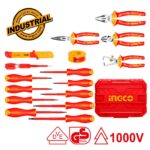 εργαλεία ηλεκτρολόγου, σετ VDE, ηλεκτρολογικά εργαλεία, μονωμένα εργαλεία, σετ ηλεκτρολόγου 16 τεμ, εργαλεία Cr-V, VDE 1000V, EN60900, κατσαβίδια ηλεκτρολόγου, πένσα ηλεκτρολόγου.