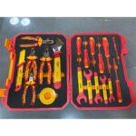 σετ ηλεκτρολόγου VDE, εργαλεία ηλεκτρολόγου 19 τεμ, μονωμένα εργαλεία, VDE 1000V, EN60900, κατσαβίδια ηλεκτρολόγου, πένσα, γερμανικά κλειδιά, γαλλικό κλειδί, επαγγελματικά εργαλεία.
