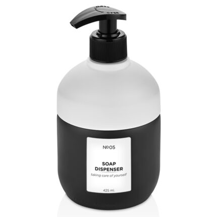 δοχείο κρεμοσάπουνου, γυάλινο dispenser σαπουνιού, soap dispenser, μαύρο dispenser, δοχείο υγρού σαπουνιού, αξεσουάρ μπάνιου, γυάλινο δοχείο σαπουνιού, COOL BLACK, No519, VIOSARP, 5206753048541.