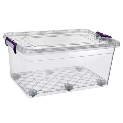 κουτί αποθήκευσης με ρόδες, storage box, πλαστικό κουτί αποθήκευσης, κουτί οργάνωσης, αποθηκευτικό κουτί 60L, κουτί μεταφοράς, κουτί με ρόδες, κουτί κάτω από κρεβάτι, VIOSARP, ASD148, 5206753053903.