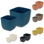 Γλαστράκι για Κάκτακτο Τετράγωνο Coral No382 0,67L 11x11x9,5cm με Πιατάκι VIOSARP - Image 12