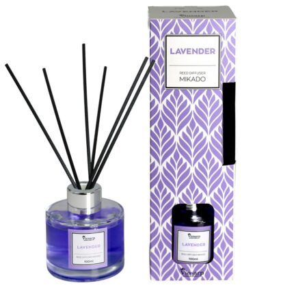 αρωματικό χώρου lavender, αρωματικό λεβάντα, αρωματικό με sticks, reed diffuser 100ml, diffuser χώρου, αρωματικά στικ, αρωματικό σπιτιού, αρωματικό γραφείου, lavender diffuser, 5206753050445.