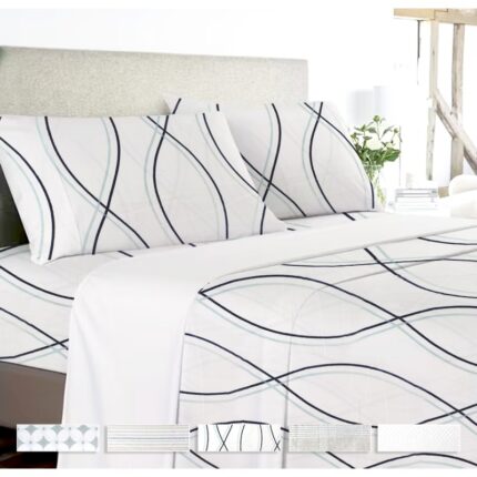σεντόνια υπέρδιπλα, σετ σεντόνια microfiber, ultra soft σεντόνια, σεντόνια με μαξιλαροθήκες, εμπριμέ σεντόνια, υπέρδιπλα σεντόνια, μαλακά σεντόνια, NoNL19784-4, 5206753051671