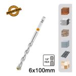 διαμαντοτρύπανο, διαμαντοτρύπανο 6x100mm, διαμαντοτρύπανο 1/4 Hex, DBM2210610, τρυπάνι για μπετόν, τρυπάνι για πλακάκια, τρυπάνι για γρανίτη, τρυπάνι για φυσική πέτρα, τρυπάνι για κεραμικά, YG8C τρυπάνι, επαγγελματικό διαμαντοτρύπανο, εργαλείο διάτρησης