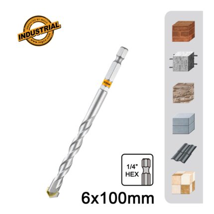 διαμαντοτρύπανο, διαμαντοτρύπανο 6x100mm, διαμαντοτρύπανο 1/4 Hex, DBM2210610, τρυπάνι για μπετόν, τρυπάνι για πλακάκια, τρυπάνι για γρανίτη, τρυπάνι για φυσική πέτρα, τρυπάνι για κεραμικά, YG8C τρυπάνι, επαγγελματικό διαμαντοτρύπανο, εργαλείο διάτρησης