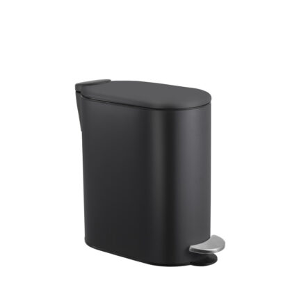 κάδος απορριμμάτων SLIM 5L, στενός κάδος απορριμμάτων, κάδος μπάνιου 14cm, μεταλλικός κάδος με πεντάλ, κάδος soft close 5 λίτρα, κάδος απορριμμάτων με απαλό κλείσιμο, μεταλλικός κάδος ματ, κάδος για μικρό μπάνιο, κάδος στενός για WC, μικρός κάδος απορριμμάτων, κάδος απορριμμάτων ξενοδοχείου, κάδος Airbnb, slim pedal bin 5L, narrow bathroom bin, metal soft close bin, matte pedal waste bin, B8645A, 5206753054832