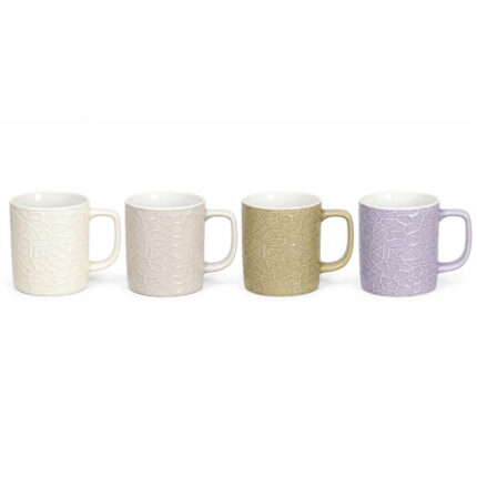 κούπα κεραμική CRACKLE 350ml, κεραμική κούπα 350ml, κούπα CRACKLE, κούπα VC3251, μεγάλη κούπα καφέ, κούπα για τσάι, κούπα για ζεστή σοκολάτα, κεραμική κούπα καθημερινής χρήσης, κούπα για Airbnb, κούπα ξενοδοχείου, κούπα 5206753055686